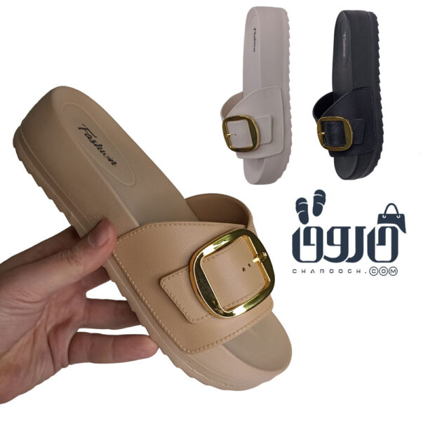 دمپایی روفرشی زنانه مدل هایلین تک سگک کد 1625
