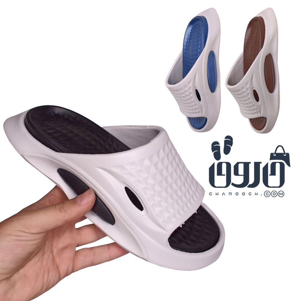 دمپایی مردانه پایون مدل سپنتا کد 1559 طوسی روشن
